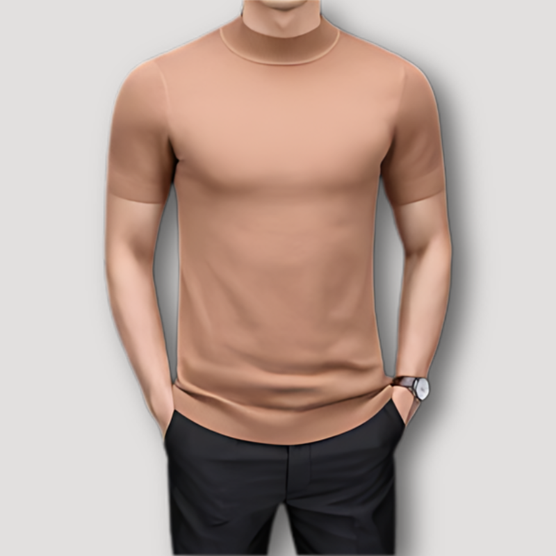 Slim Fit Crew Neck Short Sleeve Sweater Shirts Men