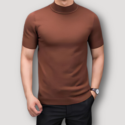 Slim Fit Crew Neck Short Sleeve Sweater Shirts Men