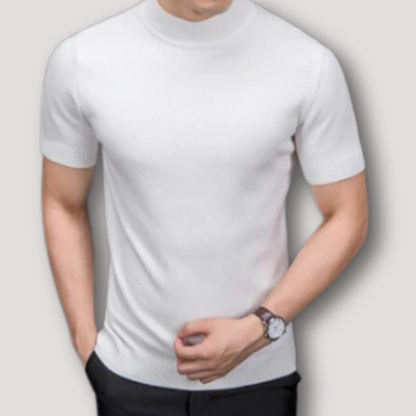 Slim Fit Crew Neck Short Sleeve Sweater Shirts Men