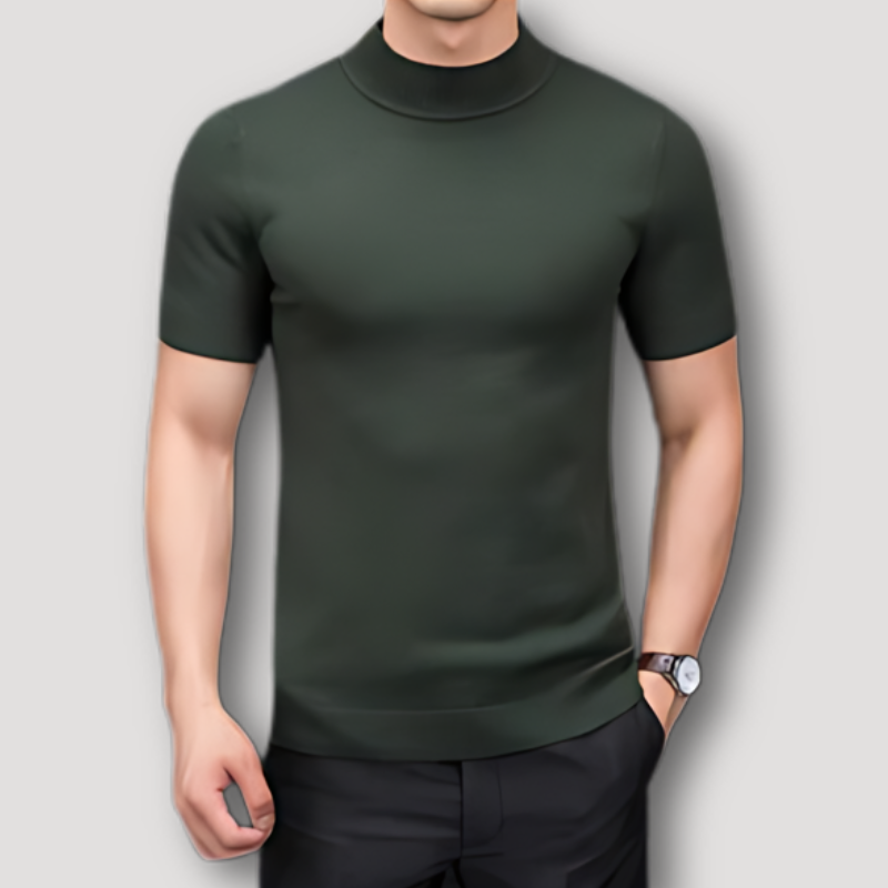 Slim Fit Crew Neck Short Sleeve Sweater Shirts Men