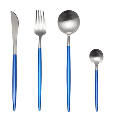 Luxury Cutlery Set – Stainless Steel Gold & Silver – 24 Pieces – Elegant Dining Flatware