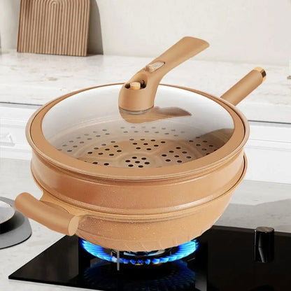 Non-Stick Wok Pan | Durable Carbon Steel | 30cm | Ergonomic Handle