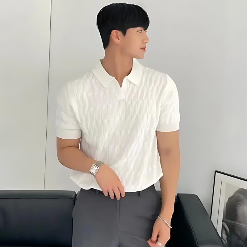 Korean polo shirt on sale