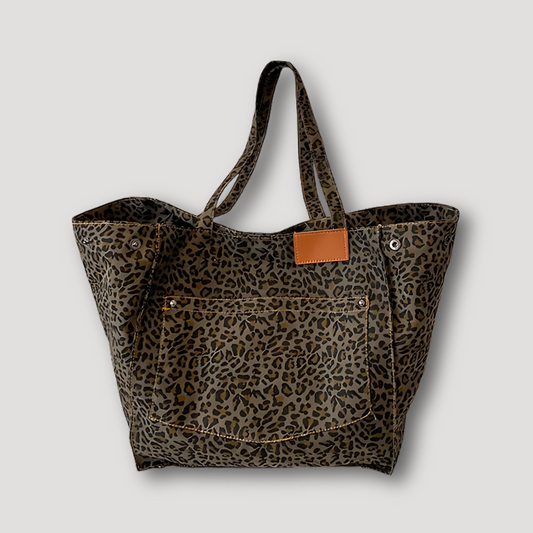 Large Capacity Shoulder Bag Leopard Print Handbag Tote Bag