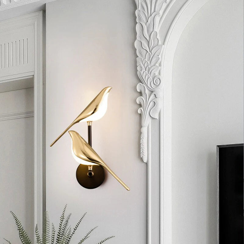 Modern Bird Shape Wall Light - Magnetically Operated - Energy Efficient