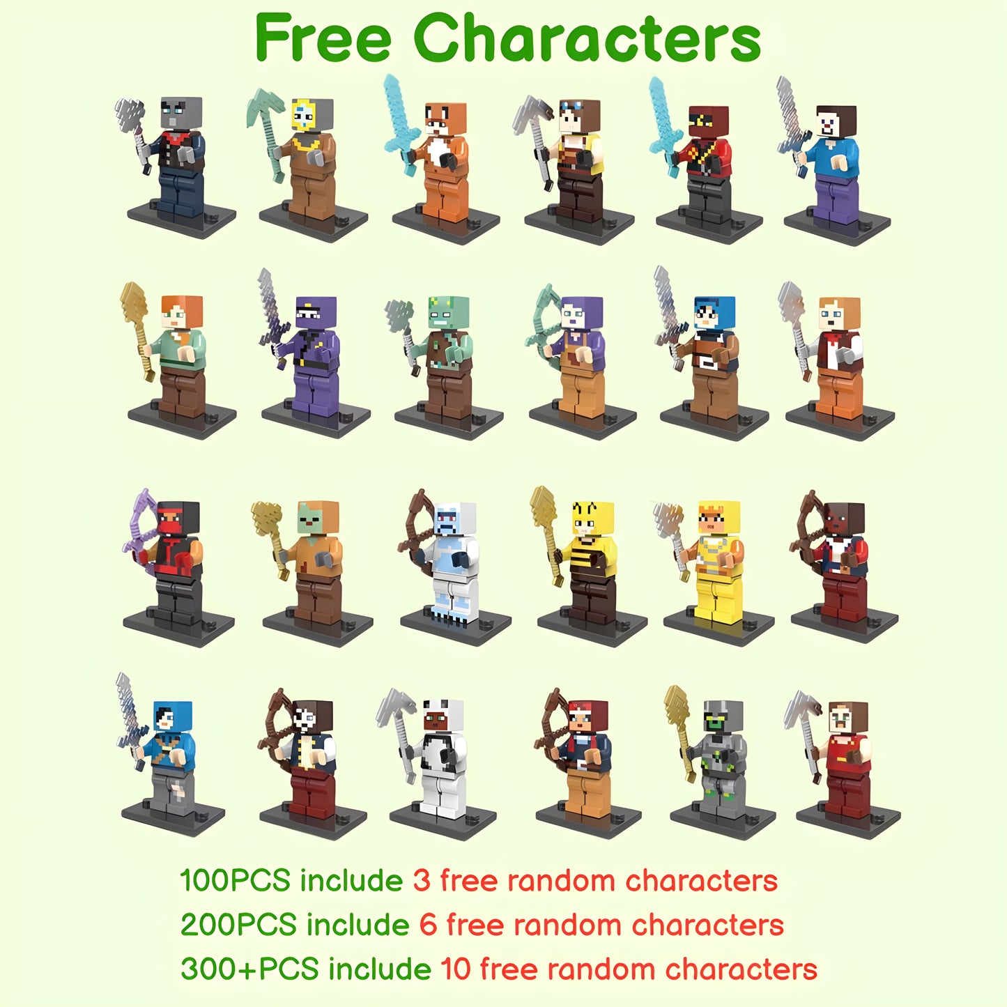 Minecraft Magnetic Building Blocks – 100 pcs – Magnetic blocks – Children's toys 3+