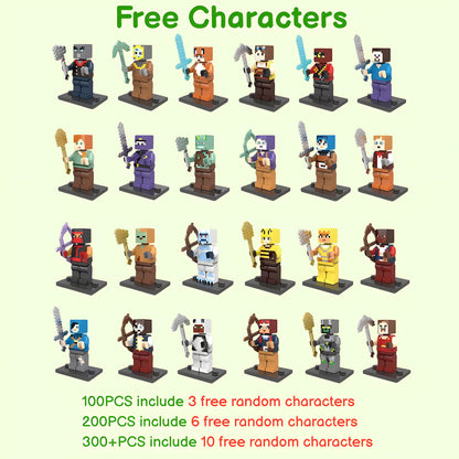 Minecraft Magnetic Building Blocks – 100 pcs – Magnetic blocks – Children's toys 3+