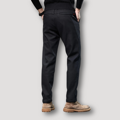 Colored Slim Fit Straight Leg Casual Trousers for Men