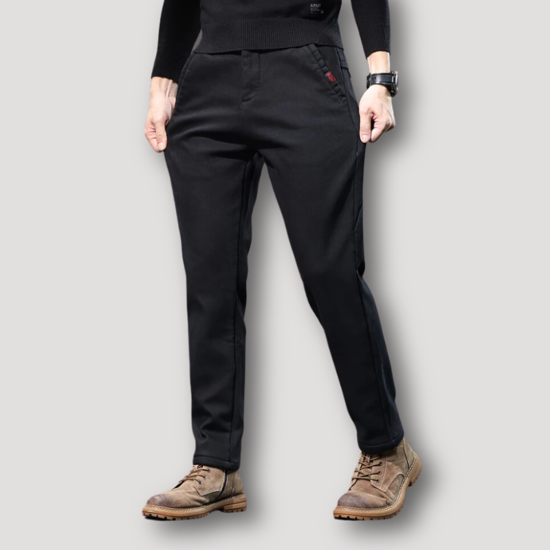 Colored Slim Fit Straight Leg Casual Trousers for Men