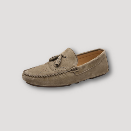 Casual Slip On Suede Beige Loafers