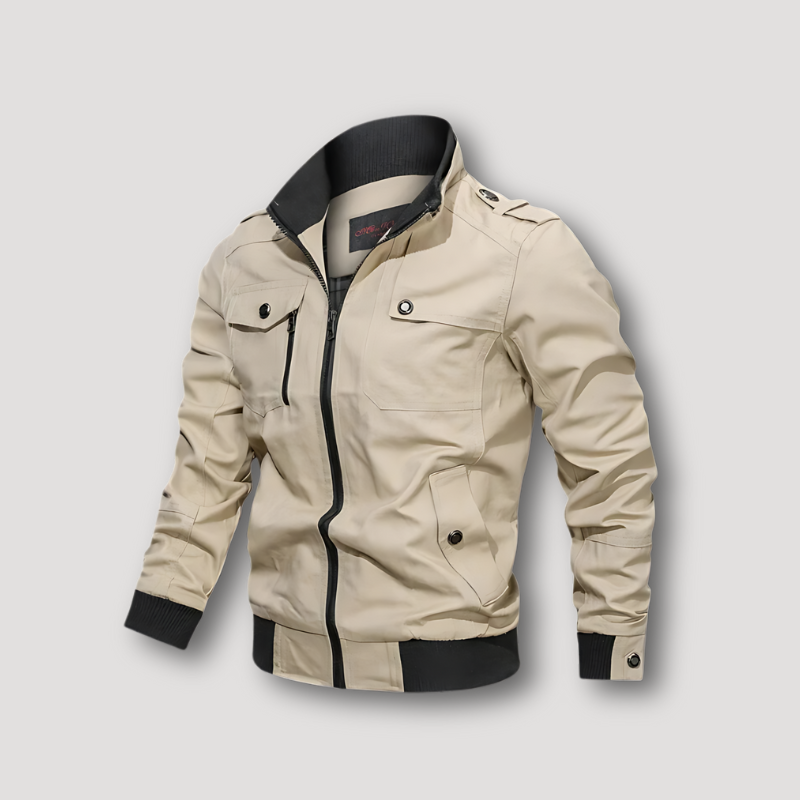 Military Style Combat Cargo Slim Fit Windbreaker Bomber Jacket