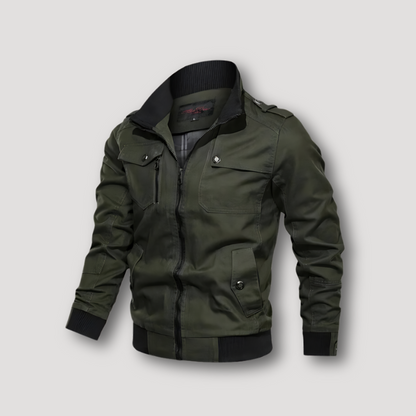 Military Style Combat Cargo Slim Fit Windbreaker Bomber Jacket