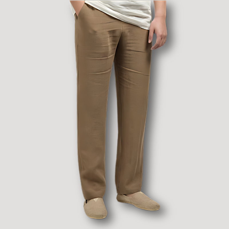 Summer Straight Cut Cotton Pants Man