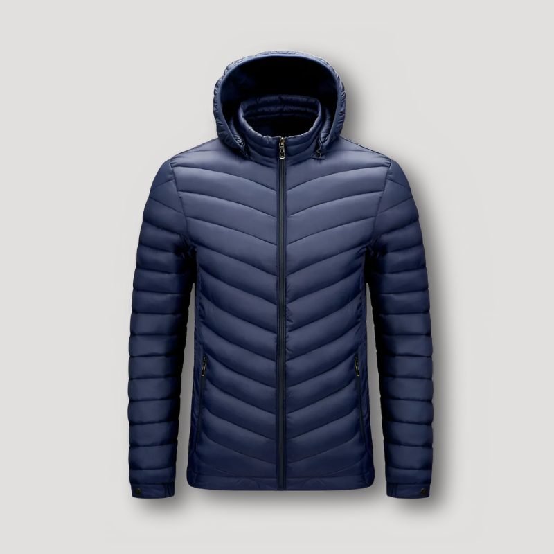 Lightweight Quilted Hooded Puffer Jacket for Men