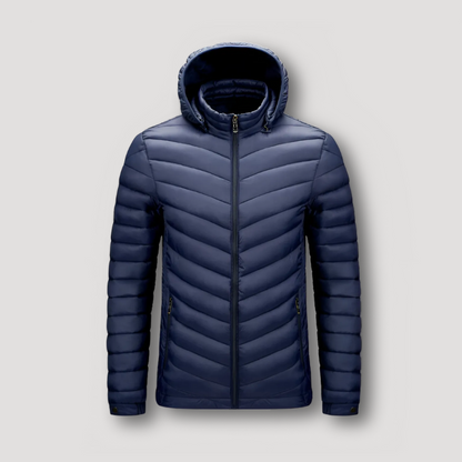 Lightweight Quilted Hooded Puffer Jacket for Men