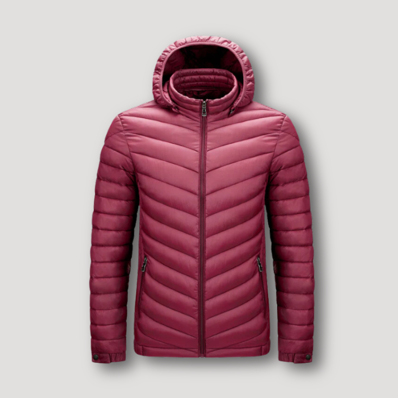 Lightweight Quilted Hooded Puffer Jacket for Men