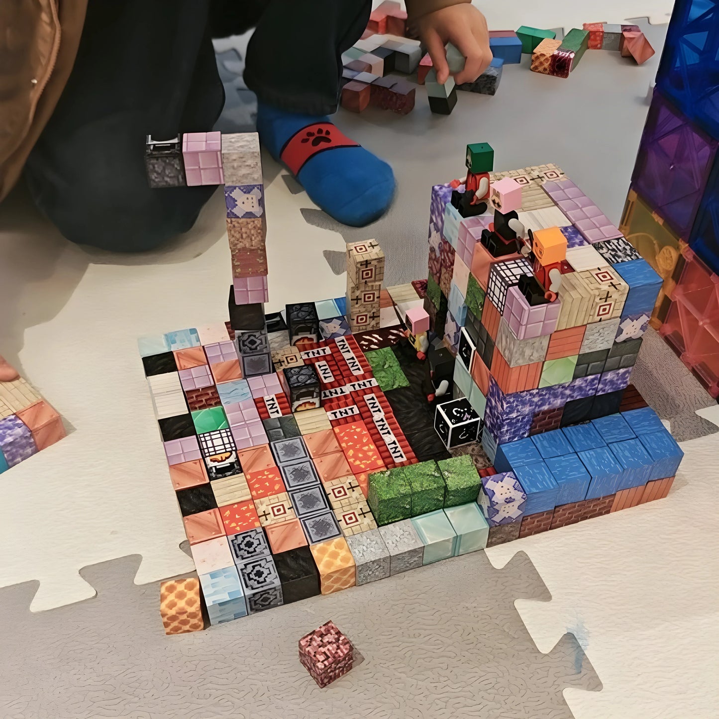 Minecraft Magnetic Building Blocks – 100 pcs – Magnetic blocks – Children's toys 3+