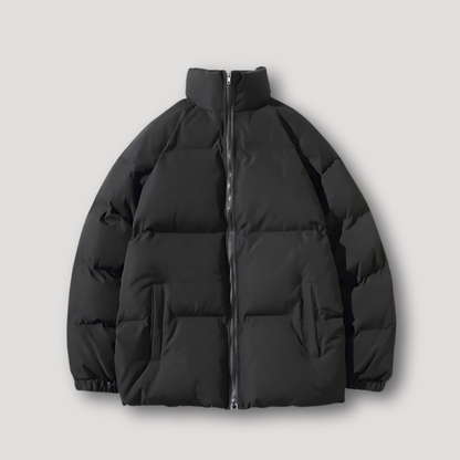 Turtleneck Zip Up Padded Puffer Jacket on Sale