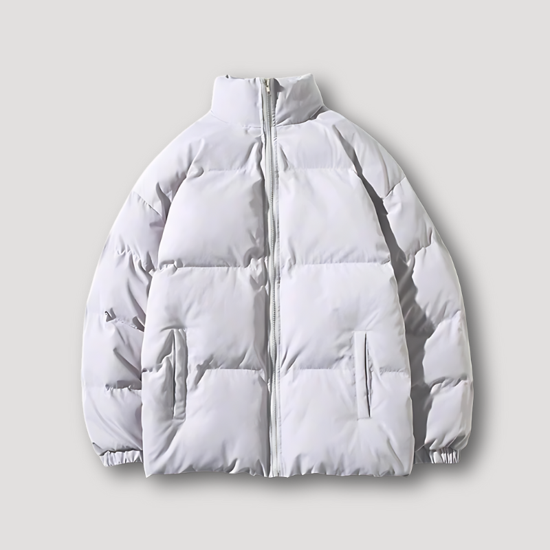 Turtleneck Zip Up Padded Puffer Jacket on Sale