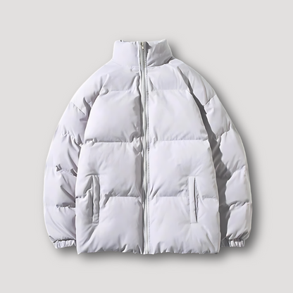 Turtleneck Zip Up Padded Puffer Jacket on Sale