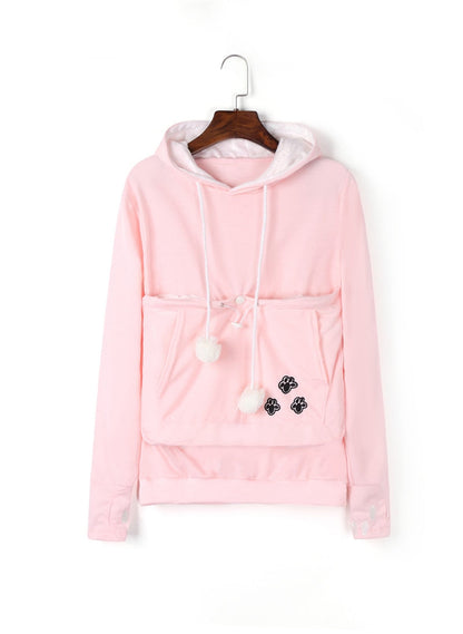 Cat Lovers Hoodie With Cuddle Pouch – Women’s Casual Hooded Sweatshirt