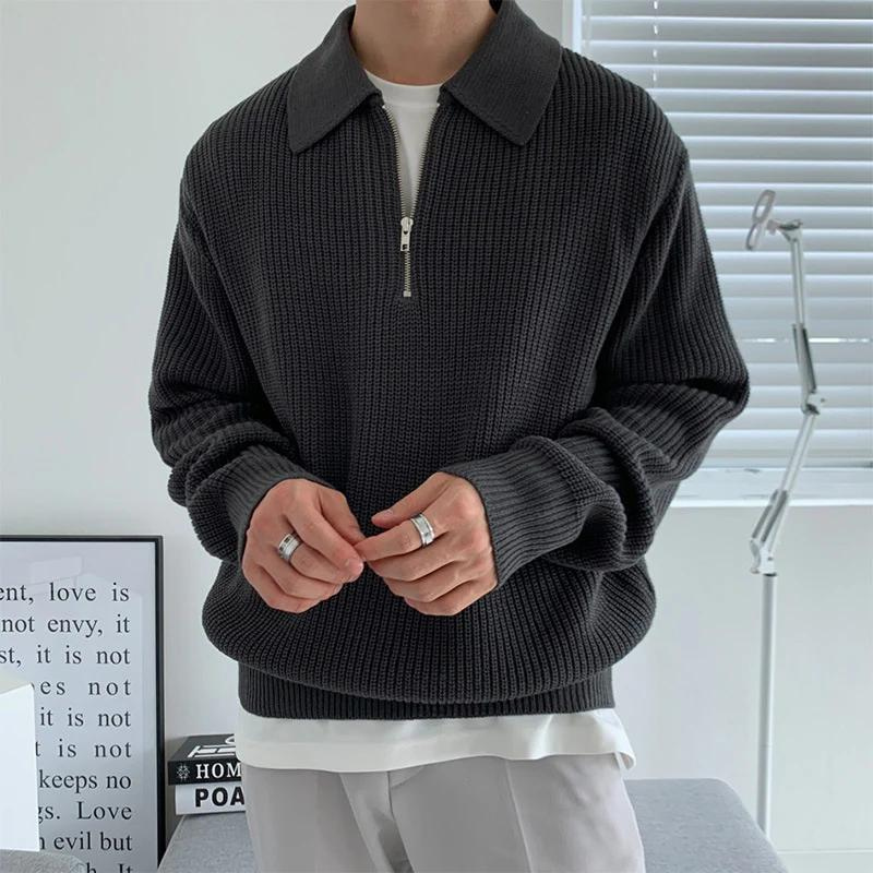 Ribbed Knit Quarter Zip Sweater in Australia