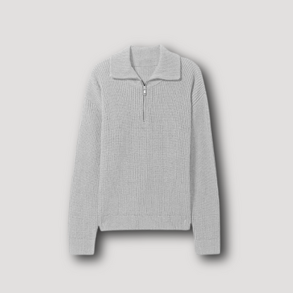 Ribbed Knit Quarter Zip Sweater in Australia