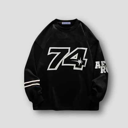 Sporty Retro No.74 Graphic Sweatshirt Men Sale