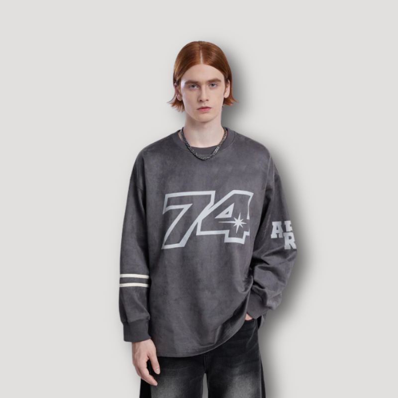 Sporty Retro No.74 Graphic Sweatshirt Men Sale