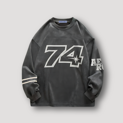 Sporty Retro No.74 Graphic Sweatshirt Men Sale