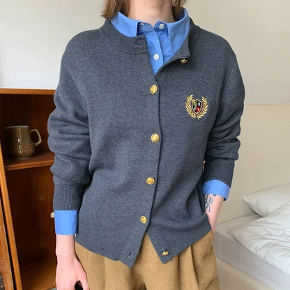 School Uniform Preppy Style Cardigan Sweater Women