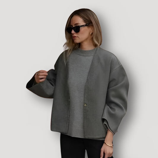 Boxy Oversized Grey Coat Women