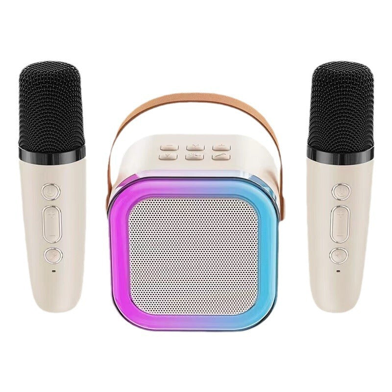 SingStar – Mini Karaoke Machine – With Wireless Microphones – Kids 3–12 Years – Portable – White/Blue/Pink