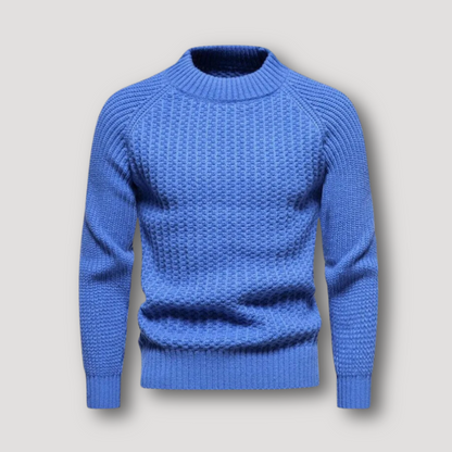 Ribbed Waffle Knit Slim Fit Sweaters for Men