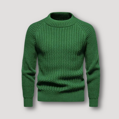 Ribbed Waffle Knit Slim Fit Sweaters for Men