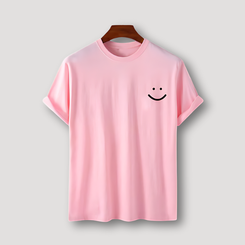 Smiley Face Summer T Shirt Graphic Tees Men