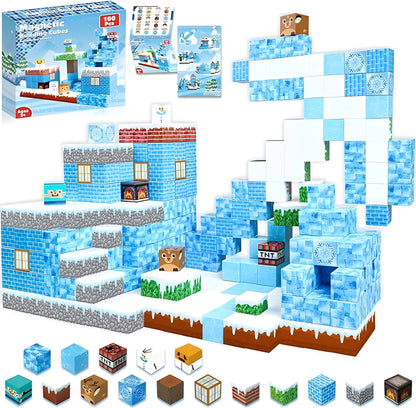 Minecraft Magnetic Building Blocks – 100 pcs – Magnetic blocks – Children's toys 3+