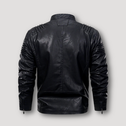 Vintage Ridge Design Zip Up Leather Jackets on Sale Mens