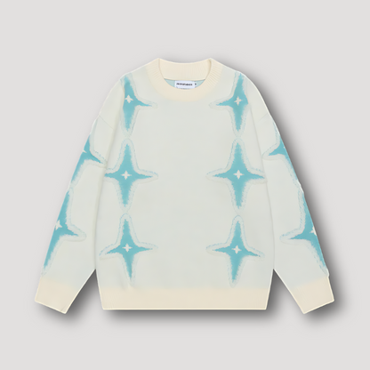 Sparkling Star Pullover Sweater Knit Men and Women