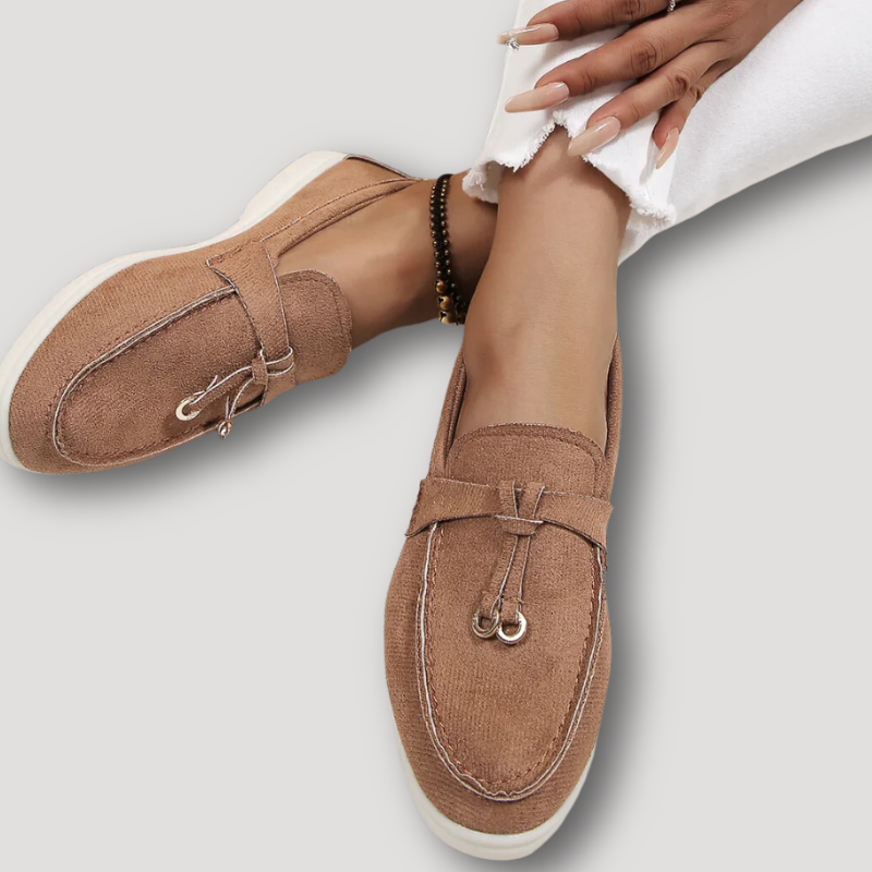 Suede Leather Loafers Ladies Shoes Sale