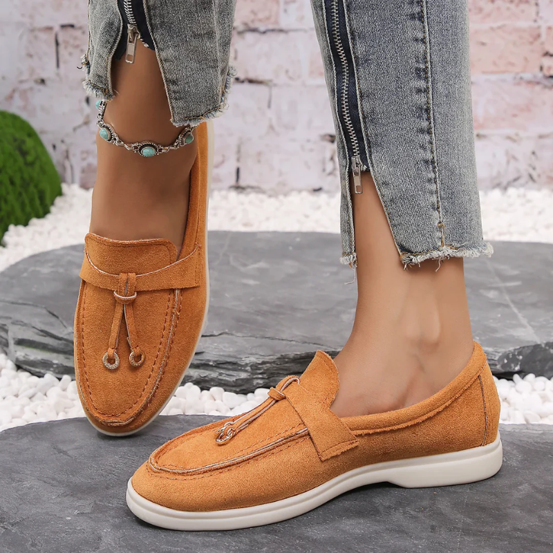 Suede Leather Loafers Ladies Shoes Sale