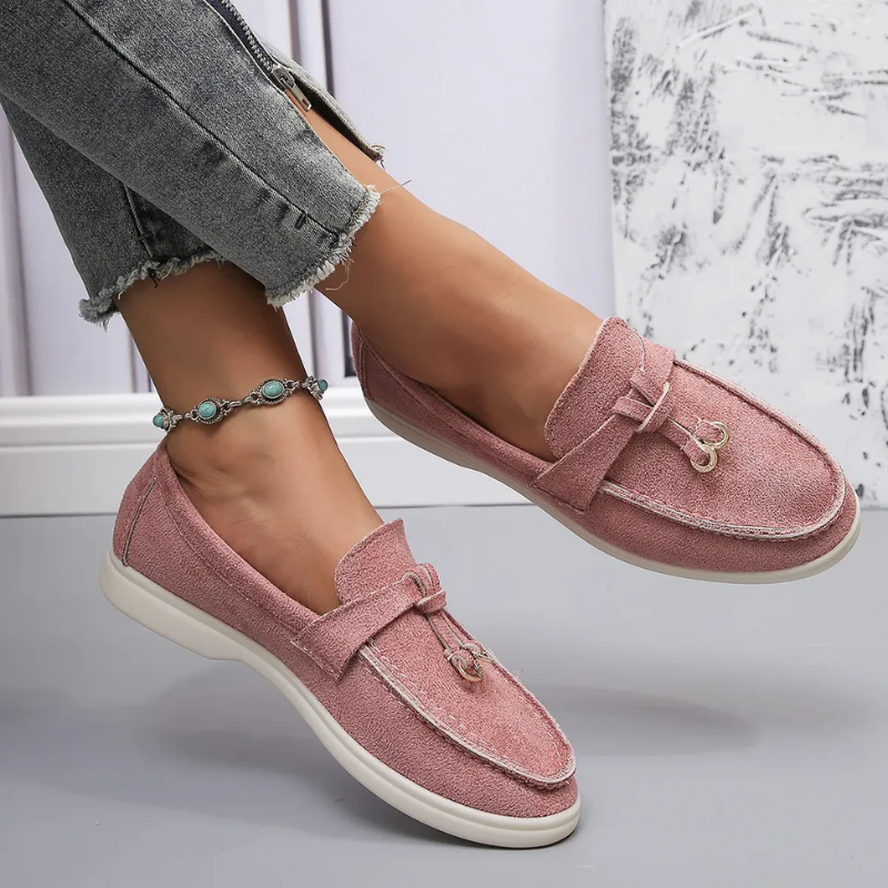 Suede Leather Loafers Ladies Shoes Sale