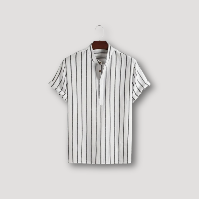 Bari Sailor Short Sleeve Striped Shirt Men