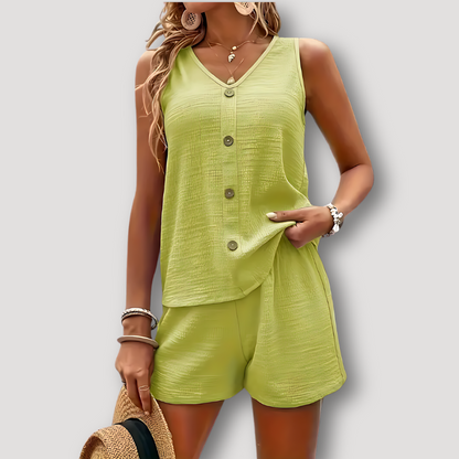 Sleeveless Shirt top and Short Pants Summer Outfits Women