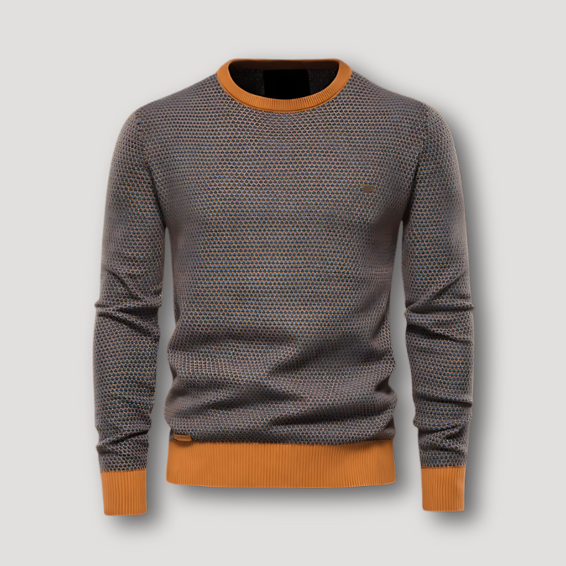 Honeycomb Knitted Cotton Sweatshirt Men Sale