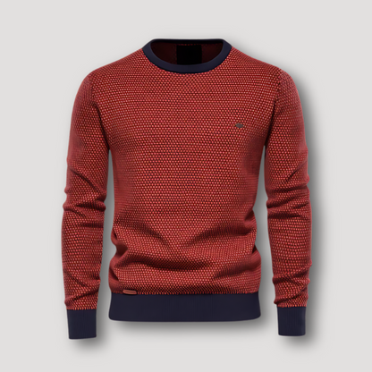 Honeycomb Knitted Cotton Sweatshirt Men Sale