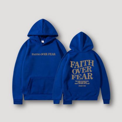 Biblical Quotes 'FAITH OVER FEAR' Oversized Hoodie Jacket