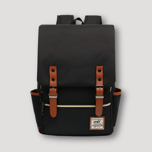 Modern Backpack Leather Buckle Accents Canvas Bags Australia