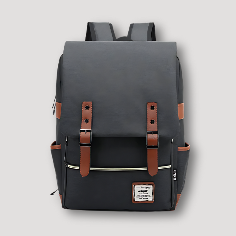 Modern Backpack Leather Buckle Accents Canvas Bags Australia