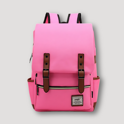 Modern Backpack Leather Buckle Accents Canvas Bags Australia